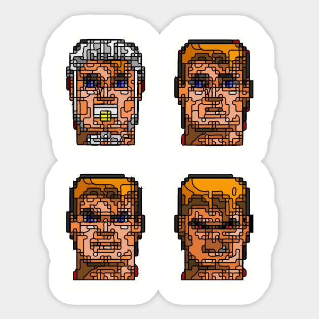 Doom difficulty selection original artwork doom sticker teepublic au